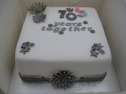 Platinum 70th Wedding Anniversary Cake 70th Wedding Anniversary Anniversary Cake Twin Birthday Cakes