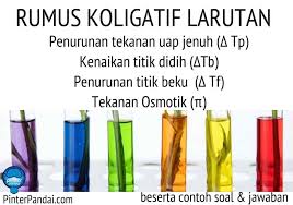 Koligatif Larutan Rumus D Tp Dtb D Tf P Soal Dan Jawaban Tekanan Osmotik Matematika Uap