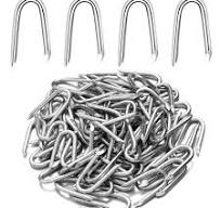 Amazon.com: Therwen Clavos en forma de U para valla de alambre, clavos de  acero de 1 pulgada, clavos galvanizados en forma de U para fijar alambre ...