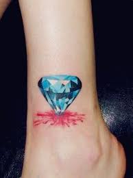 However, a diamond is a popular choice for a tattoo because of its wealth of symbolic associations, and can be included in designs ranging from simple black lines to colorful complex patterns. 22 A Heart Shaped Diamond Tattoo Is Definitely A Unique Design Diamond Tattoo Designs Diamond Tattoos Diamond Tattoo Meaning