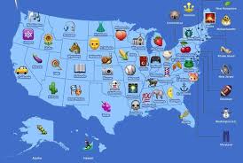 The Most Popular Emoji In Every Us State United States Map Emoji Map