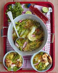 Sticky Squid Balls Grilled Prawns Noodle Broth Jamie Oliver Recipes Jamie S 15 Minute Meals Seafood Recipes
