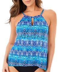 Miraclesuit Curacao Keyhole Tankini Swimsuit Top Dillard S In 2021 Womens Tankini Tops Tankini Swimsuit Top Tankini Swimsuits
