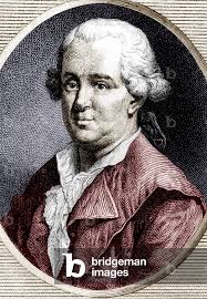 Image of Franz Anton Mesmer (1734-1815) german magnetic healer, engraving,  colourized document