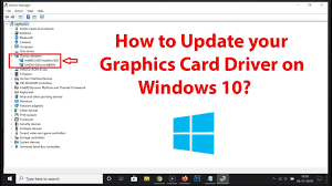 Follow the on screen instructions. How To Update Your Graphics Card Driver On Windows 10 Youtube
