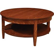 Ample, round tabletop area as well as lower tier space to display and store belongings. Qw Amish Knob View Shaker 36 Round Coffee Table Quality Woods Furniture