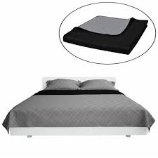Couvre lit de taille suffisanteantoinettecouvre lit de taille suffisante pour un lit en 160 cm. Vidaxl Couvre Lit A Double Cotes Noir Gris 170x210 Cm