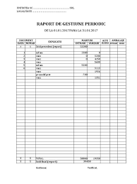 Valoarea cumulata a produselor, trebuie sa fie de minim 50 lei. Raport De Gestiune Periodic