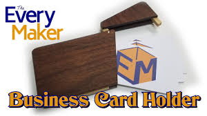 Personalized wood business card case, metal credit card holder, business card holder for man, coworker gifts, father gift, christmas gifts. How To Make A Wooden Business Card Holder Youtube