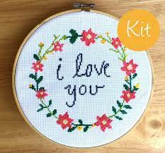 For all the fans of tarder sauce , the grumpy cat !! I Love You Cross Stitch Kit Leia Patterns
