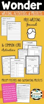 Wonder Writing Activities And Projects Distance Learning Teaching Wonder Wonder Novel Reading Response Activities