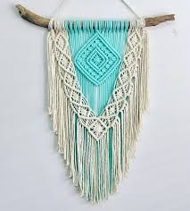 This Large Macrame Wall Hanging Has A Pop Of Colour At The Centre Made To Order With Your Choice Macrame Wall Hanger Macrame Patterns Tutorials Macrame Design