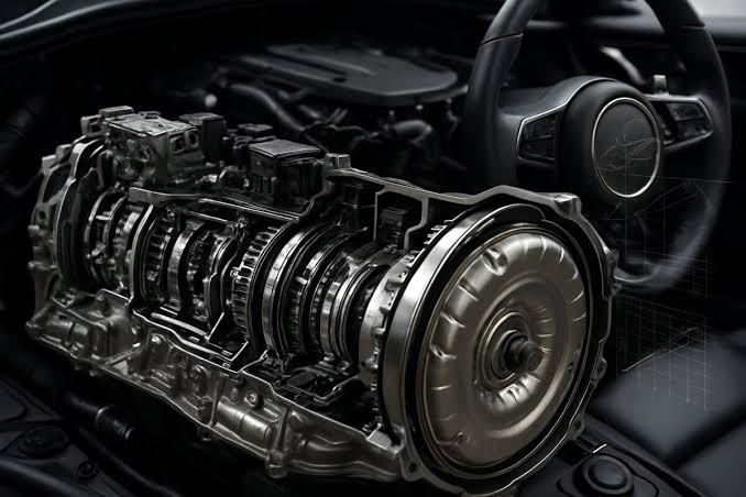 Automatic transmission gearbox components showing internal mechanism|Pakwheels.com