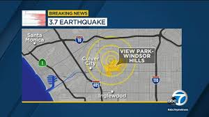 3 7 Magnitude Earthquake Hits View Park Windsor Hills Area Of Los Angeles Abc7 Los Angeles