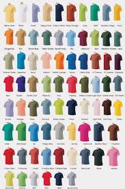 Gildan Tee Shirt Color Chart Www Bedowntowndaytona Com