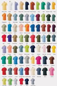 Gildan Tee Shirt Color Chart Www Bedowntowndaytona Com