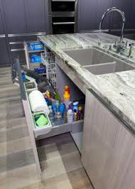 The large kitchen island with seating has an under mount sink and an end breakfast bar dining area. Plenty Of Pull Outs Kitchen Island With Sink Kitchen Island With Sink And Dishwasher Contemporary Kitchen Island