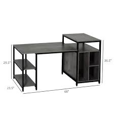 Your resource to discover and connect with designers worldwide. Homcom Office Table Computer Desk Workstation With Spacious Storage Shelves Chic Modern Woodgrain Design Overstock 31978709