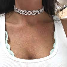 Determine your bracelet, necklace or ring size. Diamond Choker Necklace Diamond Choker Bridal Diamond Etsy