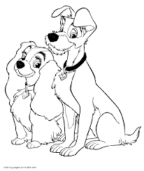 Printable Lady And The Tramp Coloring Pages 1 Disney Coloring Pages Disney Art Drawings Coloring Pictures