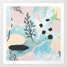 Gallery wrap canvas, framed fine art prints, framed canvas art Spring Vibes Modern Abstract Art Print Art Pictures Gallery