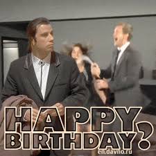 Maybe you would like to learn more about one of these? Happy Birthday Funny Birthday Gif Feat Himym Confused Travolta Download On Funimada Com