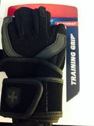 Harbinger 1250 Training Grip Wrist Wrap Weight Lifting Gloves Size Xl New L43