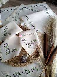 1adet Masa Ortusu 90x90cm 1adet Orta Sehpa 90x40cm 3adet Pecete 30x30cm Malzemeler Kumas Etuval Linen Kanavice Tasarimlari Kanavice Kanavice Ornekleri