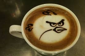 Angry Bird Coffee Latte Art Dessin Cafe Cafe Creatif