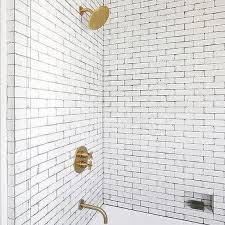 It's a timeless pattern that creates a warm and White Brick Shower Tiles Design Ideas