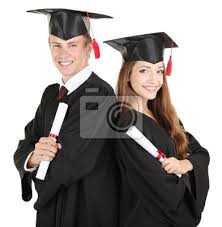 Ganarás experiencia laboral para conocer tu posible futuro laboral. Dos Estudiantes Graduados Felices Aislados En Blanco Carteles Para La Pared Posters Subsiguiente Graduarse Aspiracion Myloview Es