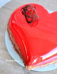 Bavarois Coeur Bombe Glacage Miroir Rouge Recettes By Hanane