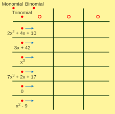 Recognize And Identify Monomials Binomials And Trinomials
