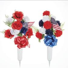 Red flower only spawns during day. 26 Patriotic Flag Cemetery Vase Assorted Colors At Menards