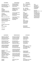 Lirik lagu sehati sejiwa demi ……tanah yangbertuah taman….cinta merdeka.aaa kasih…di hatikuini untukmu….tanah pertiwi …iii dari ….utara selatan juga….timurke barat turut gagah ….sabahserawak se….hati sejiwa chorus ku dengarjanjimu bayu kinabalu ku dengarsumpahmu. Lirik Lagu Patriotik