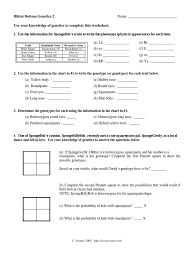 Remember that your goal is to score higher. Spongebob Genetics Answer Key Fillable Online Bikini Bottom Genetics Answer Keys 155ddy1 Pdf Cdn Fax Email Print Pdffiller Use The Information Provided And Your Knowledge Of Genetics To Answer Each Question