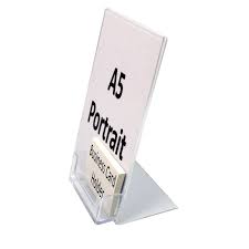 Our displays for credentials have 2 to 48 pockets for representing a few agents or an entire company. Menu Display A5 Portrait Single Sided With Business Card Holder Su3 Bc