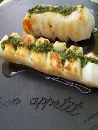 Lamelles De Seiche A La Plancha Au Beurre D Ail Persille Cuisine Recette Recette Poisson