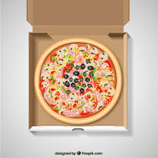 Pizza In The Box In 2020 Pizza Box Design Vector Free Fastfood Packaging