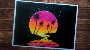 In 1949, parisian painter henri goetz approached henri sennelier the famous artist materials manufacturer, about creating a wax their collaboration produced the incomparable sennelier oil pastels. Cara Menggambar Dan Mewarnai Pemandangan Siluet Dengan Crayon Gambar M Cara Menggambar Ilustrasi Poster Painting