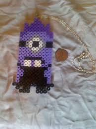 Despicable Me Purple Minion Necklace Perler Bead Art Sprite Party Favor Cattivissimo Me