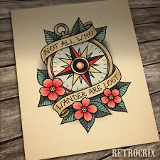 Compass Rose Tattoo By Retrocrix Compass Rose Tattoo Old School Tattoo Designs Traditional Compass Tattoo
