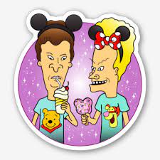 Beavis And Butthead Go To Disney Sticker Disney Sticker Disney Crafts Disney