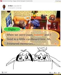 When We Were Pups Isabelle And I Lived In A Little Cardboard Box Ah Treasured Memories Ifunny Animal Crossing Funny Animal Crossing Memes Animal Crossing