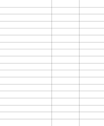 printable 3 column spreadsheet template templates