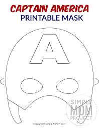 Free Printable Captain America Mask Template Captain America Coloring Pages Captain America Mask Superhero Mask Template
