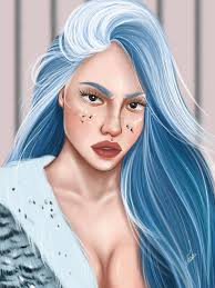 I turned my sassy angry girl into a real human 🐦 Commission open again😊