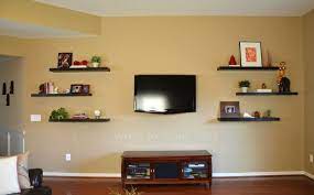 Your trusted source for floating glass shelves. The Family Room The Other Half Whats Ur Home Story Floating Shelves Floating Shelves Living Room Shelves Around Tv