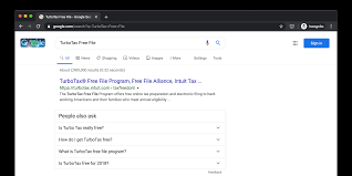 Turbotax is a software package for preparation of american income tax returns, produced by intuit. Turbotax Will Not Hide Free Tax Filing Tools From Google Search 9to5google