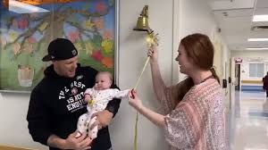 Brain tumor diagnosis in children They Say It S Magic I Say It S Faith Mom Helps Baby Ring Bell After Beating Brain Cancer Abc7 Chicago